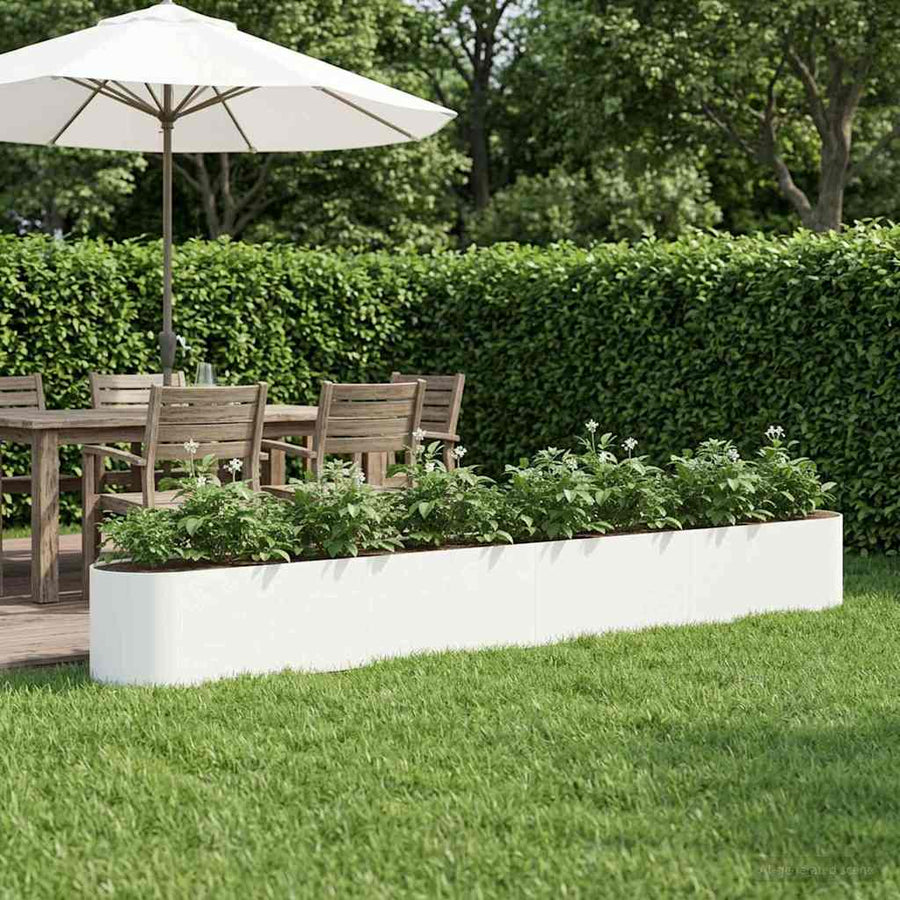 Verhoogd Tuinbed Wit 360 x 40 x 40 cm