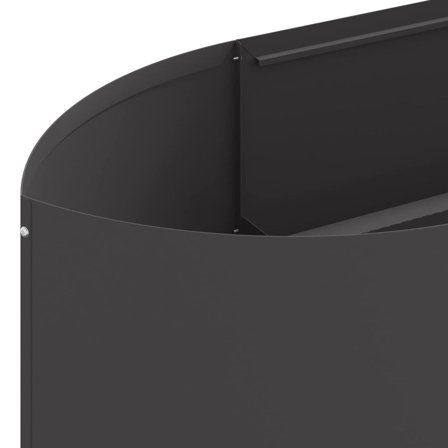 Verhoogd Tuinbed Zwart 140 x 40 x 40 cm Staal