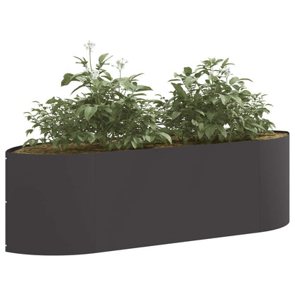 Verhoogd Tuinbed Zwart 140 x 40 x 40 cm Staal