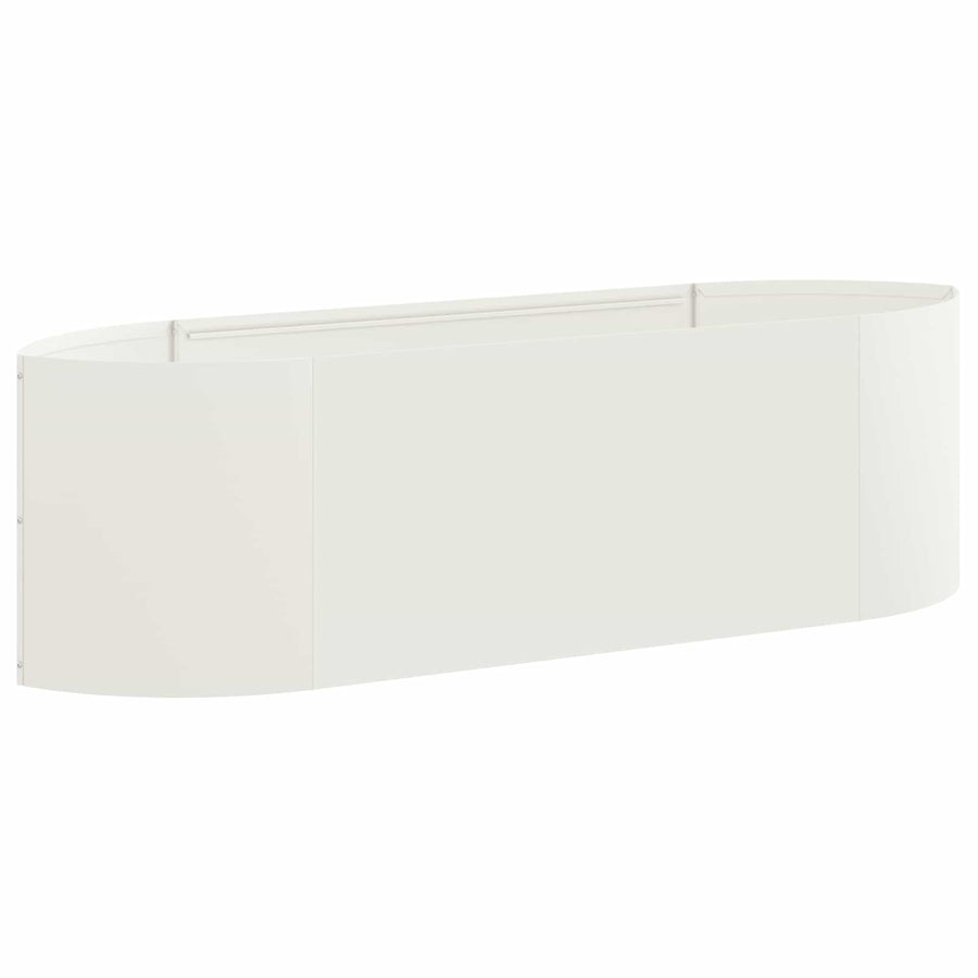 Verhoogd Tuinbed Wit 140 x 40 x 40 cm Staal