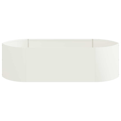 Verhoogd Tuinbed Wit 140 x 40 x 40 cm Staal