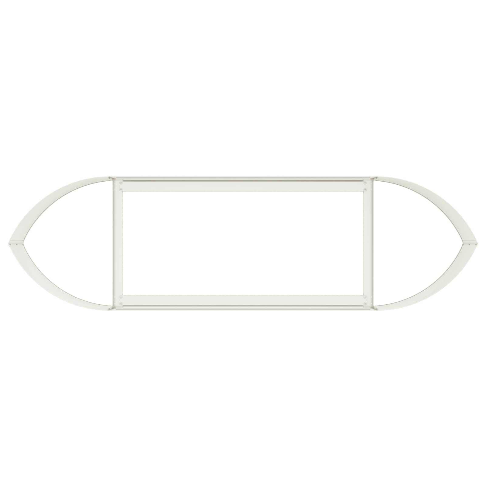 Verhoogd Tuinbed Wit 140 x 40 x 40 cm Staal