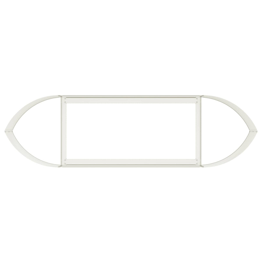 Verhoogd Tuinbed Wit 140 x 40 x 40 cm Staal
