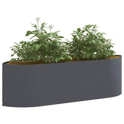 Verhoogd Tuinbed Antracietkleurig 140 x 40 x 40 cm Staal
