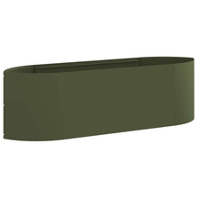 Verhoogd Tuinbed Olijfgroen 140 x 40 x 40 cm Staal