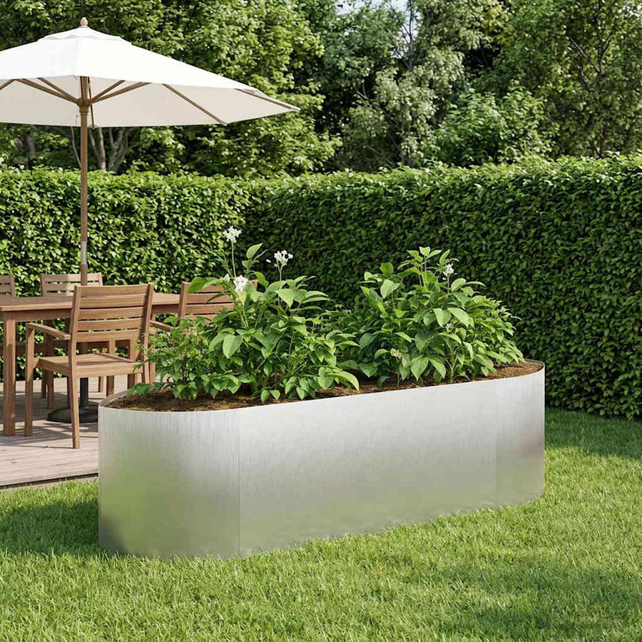 Verhoogd Tuinbed Roestvrij staal 140 x 40 x 40 cm Staal