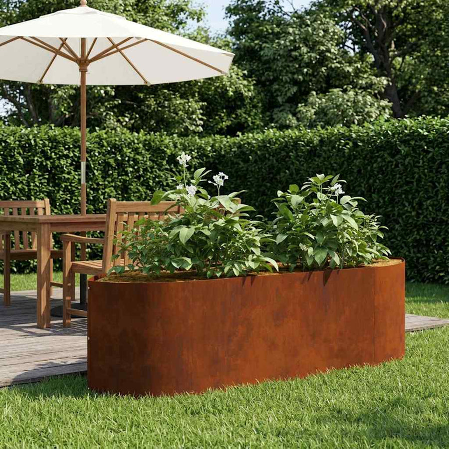 Verhoogd Tuinbed Cortenstaal 140 x 40 x 40 cm Staal