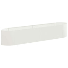 Verhoogd Tuinbed Wit 220 x 40 x 40 cm Staal