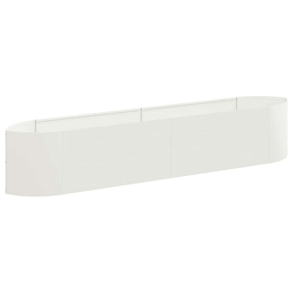 Verhoogd Tuinbed Wit 220 x 40 x 40 cm Staal