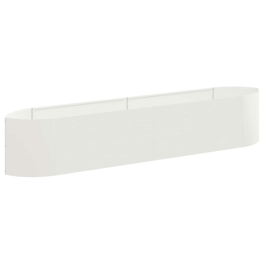 Verhoogd Tuinbed Wit 220 x 40 x 40 cm Staal
