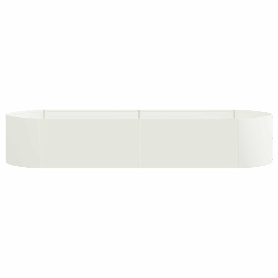 Verhoogd Tuinbed Wit 220 x 40 x 40 cm Staal