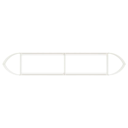 Verhoogd Tuinbed Wit 220 x 40 x 40 cm Staal