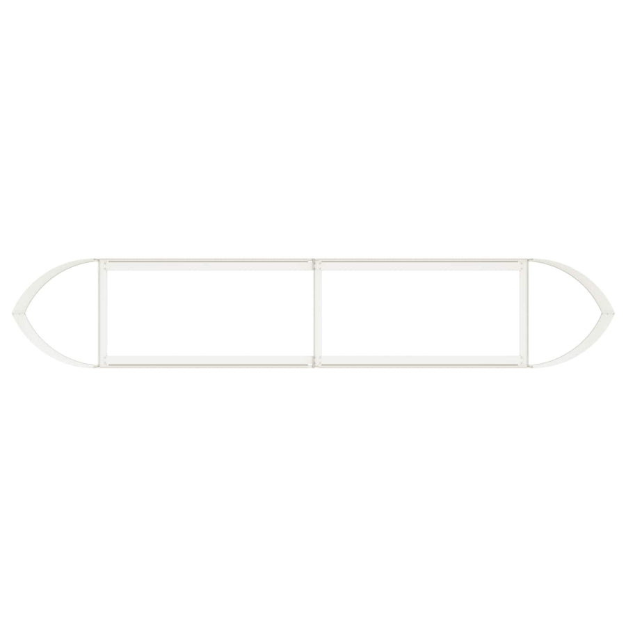 Verhoogd Tuinbed Wit 220 x 40 x 40 cm Staal