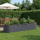 Verhoogd tuinbed 220x40x40 cm staal antraciet