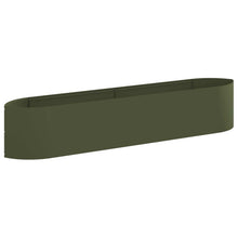 Verhoogd Tuinbed Olijfgroen 220 x 40 x 40 cm Staal