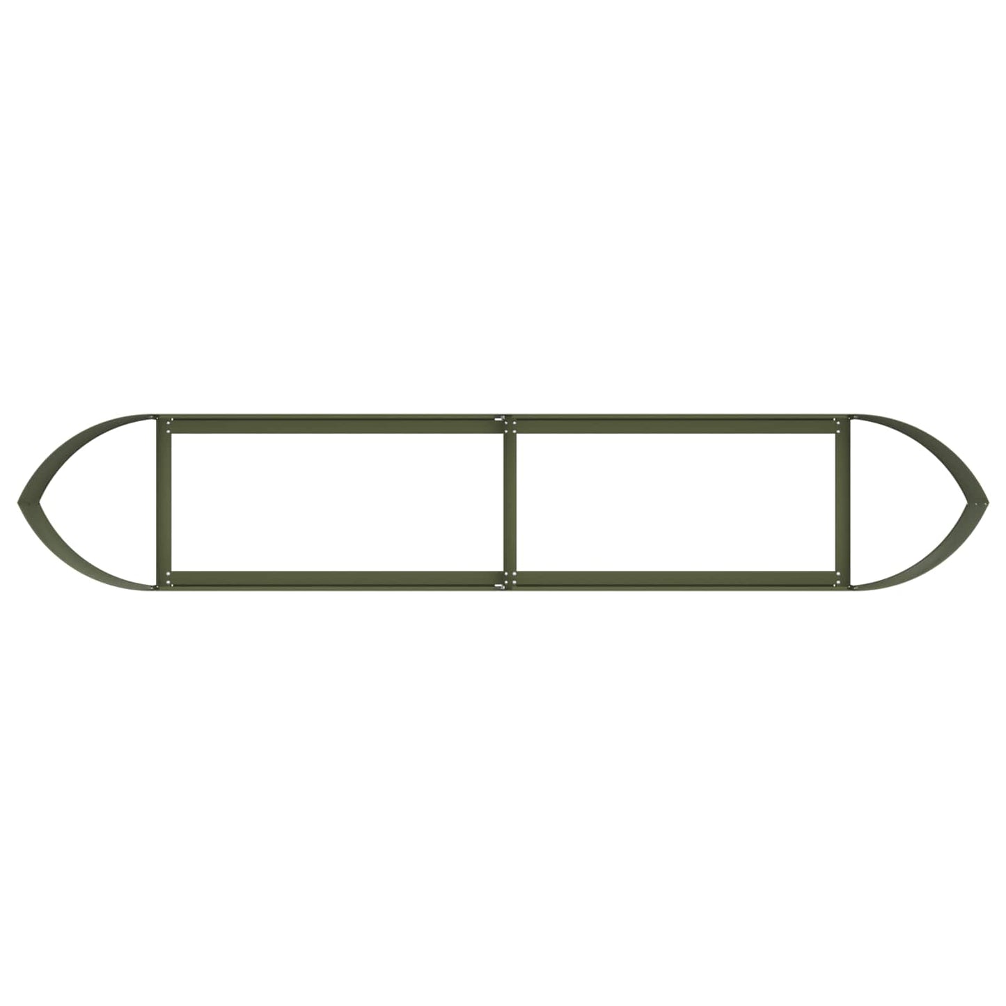 Verhoogd Tuinbed Olijfgroen 220 x 40 x 40 cm Staal