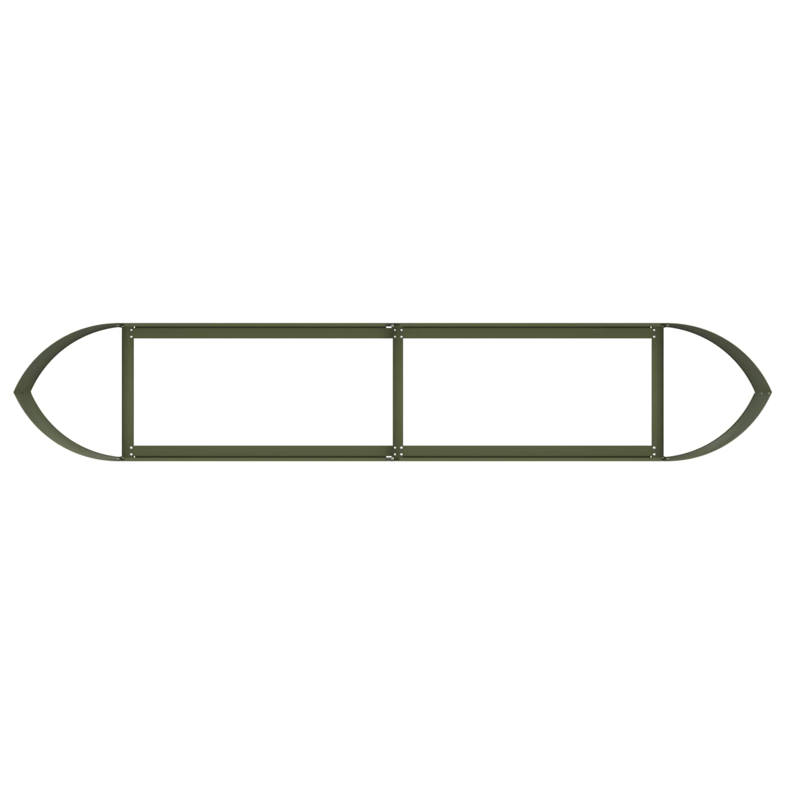 Verhoogd Tuinbed Olijfgroen 220 x 40 x 40 cm Staal