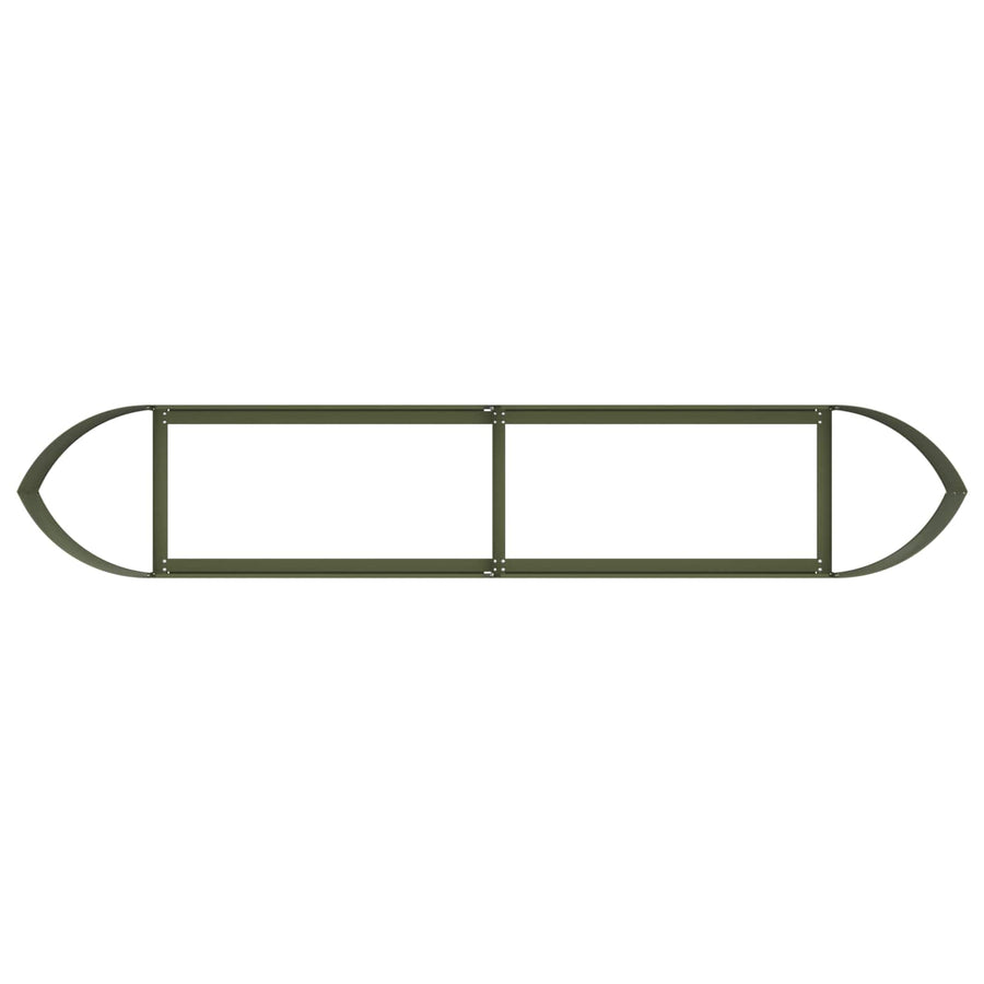 Verhoogd Tuinbed Olijfgroen 220 x 40 x 40 cm Staal
