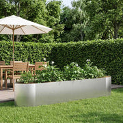 Plantenbak staal 220x40x40 cm roestvrij staal