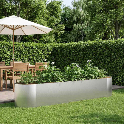 Verhoogd Tuinbed Roestvrij staal 220 x 40 x 40 cm Staal