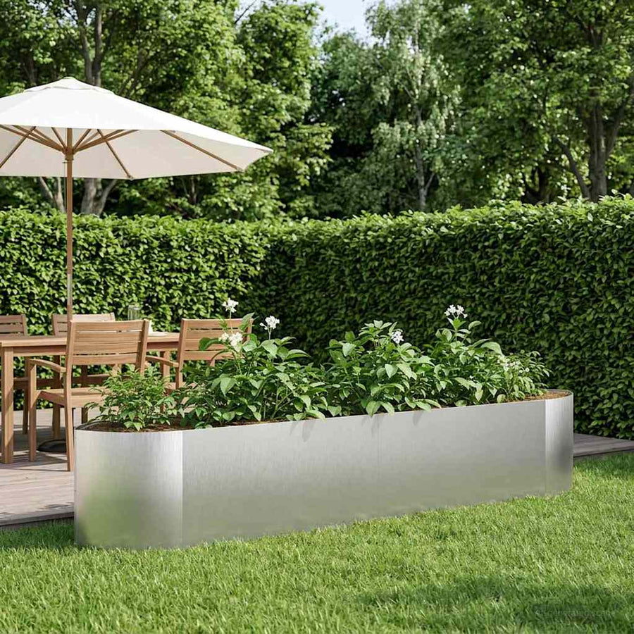 Verhoogd Tuinbed Roestvrij staal 220 x 40 x 40 cm Staal