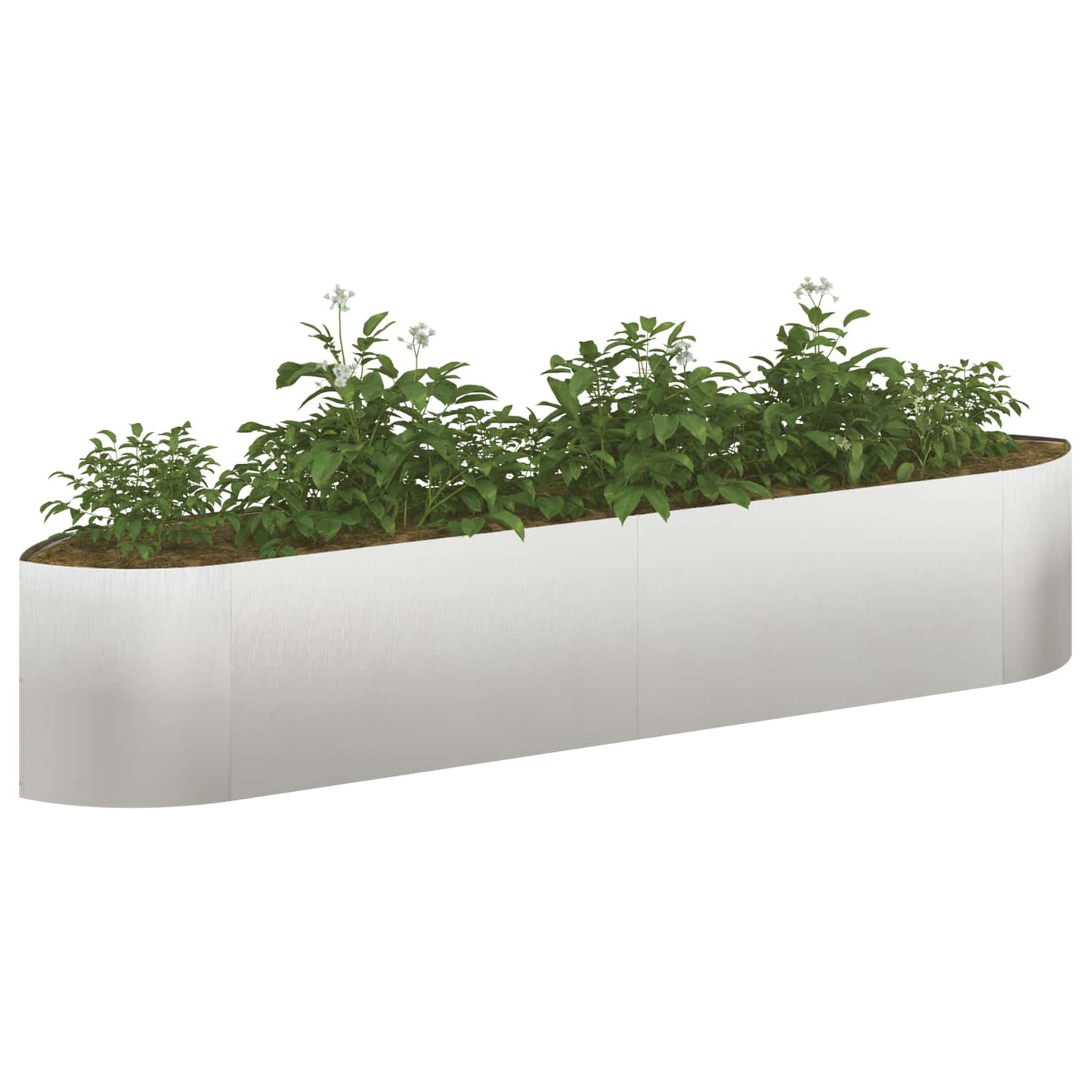 Verhoogd Tuinbed Roestvrij staal 220 x 40 x 40 cm Staal