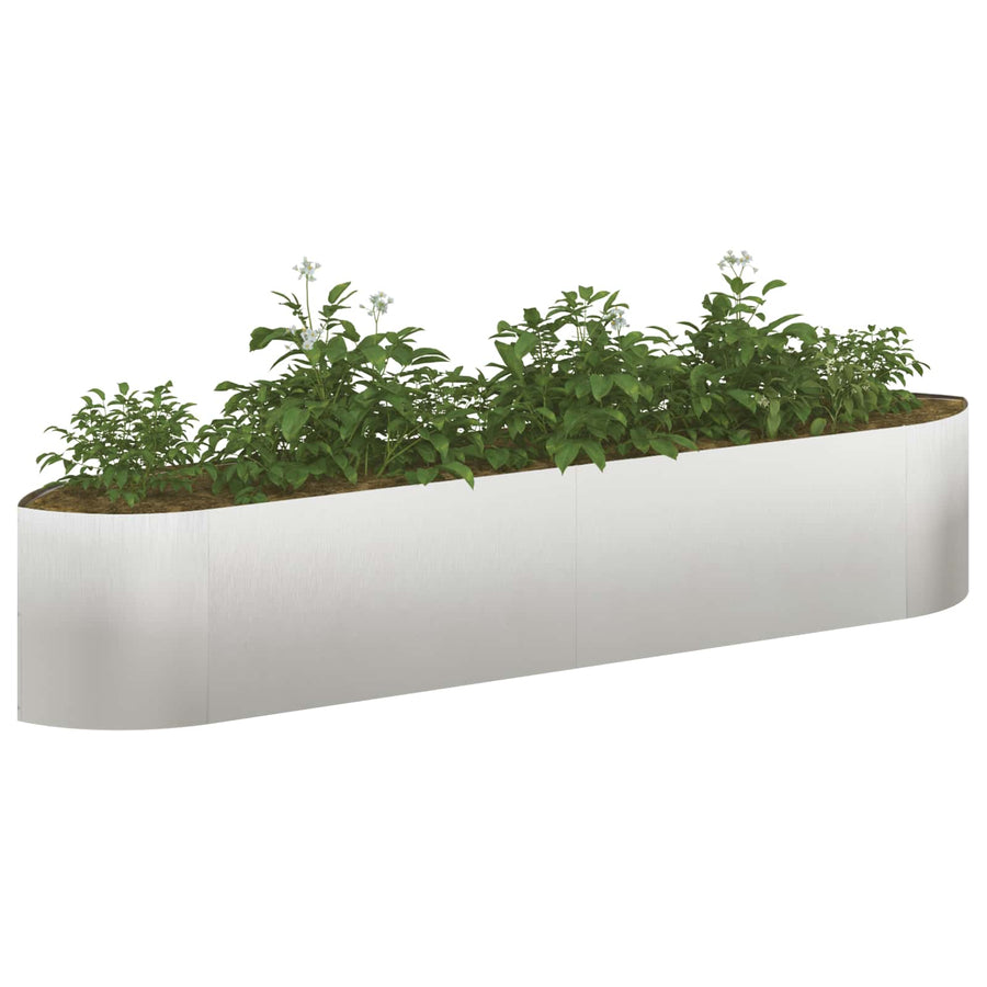 Verhoogd Tuinbed Roestvrij staal 220 x 40 x 40 cm Staal