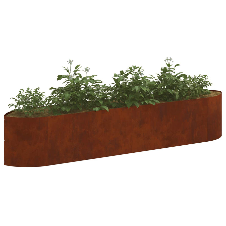 Verhoogd Tuinbed Cortenstaal 220 x 40 x 40 cm Staal