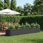 Verhoogd tuinbed 300x40x40 cm staal zwart
