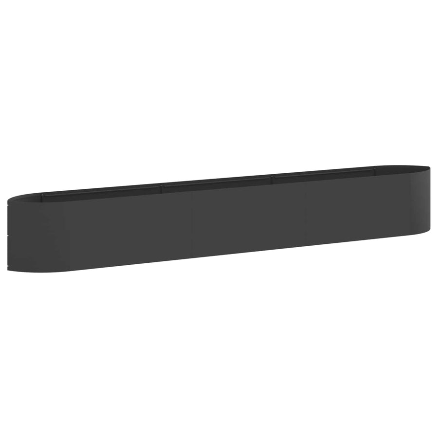 Verhoogd Tuinbed Zwart 300 x 40 x 40 cm Staal