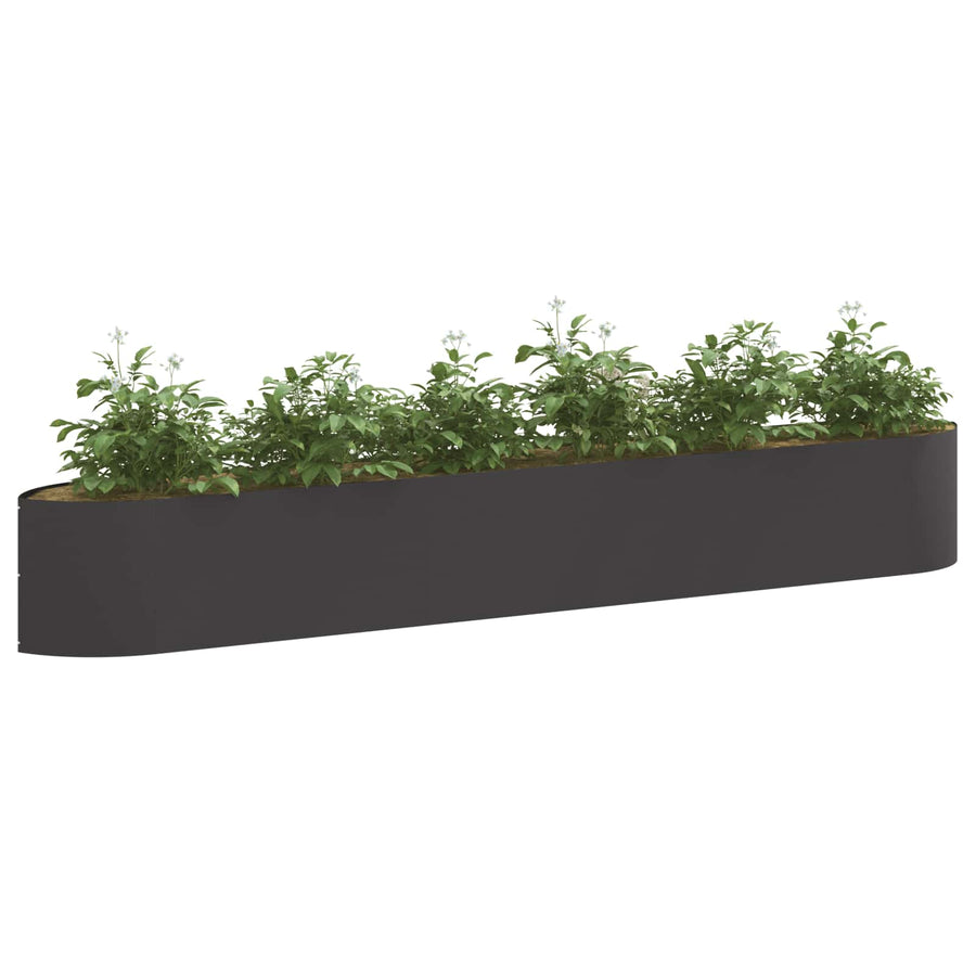 Verhoogd Tuinbed Zwart 300 x 40 x 40 cm Staal