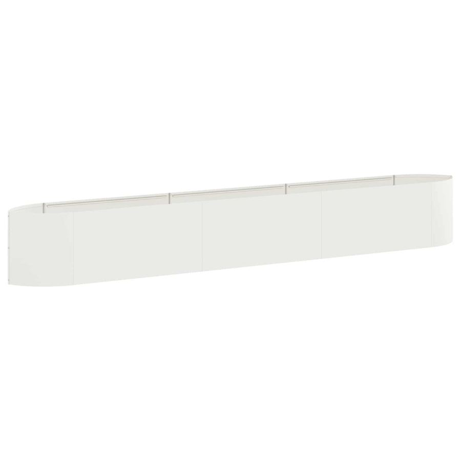 Verhoogd Tuinbed Wit 300 x 40 x 40 cm Staal