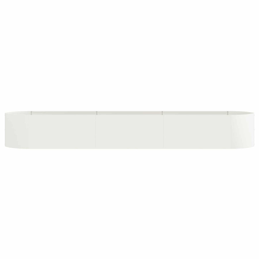 Verhoogd Tuinbed Wit 300 x 40 x 40 cm Staal