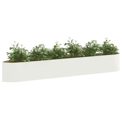 Verhoogd Tuinbed Wit 300 x 40 x 40 cm Staal