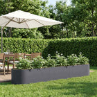 Verhoogd tuinbed 300x40x40 cm staal antraciet