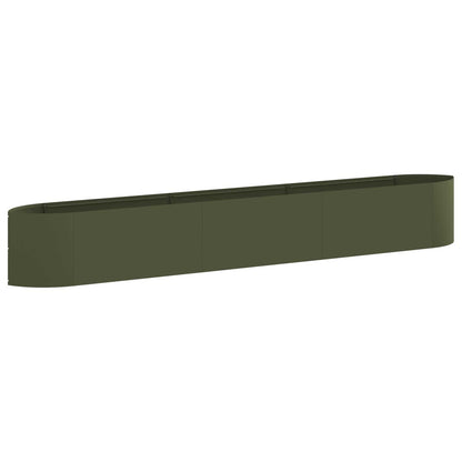 Verhoogd Tuinbed Olijfgroen 300 x 40 x 40 cm Staal