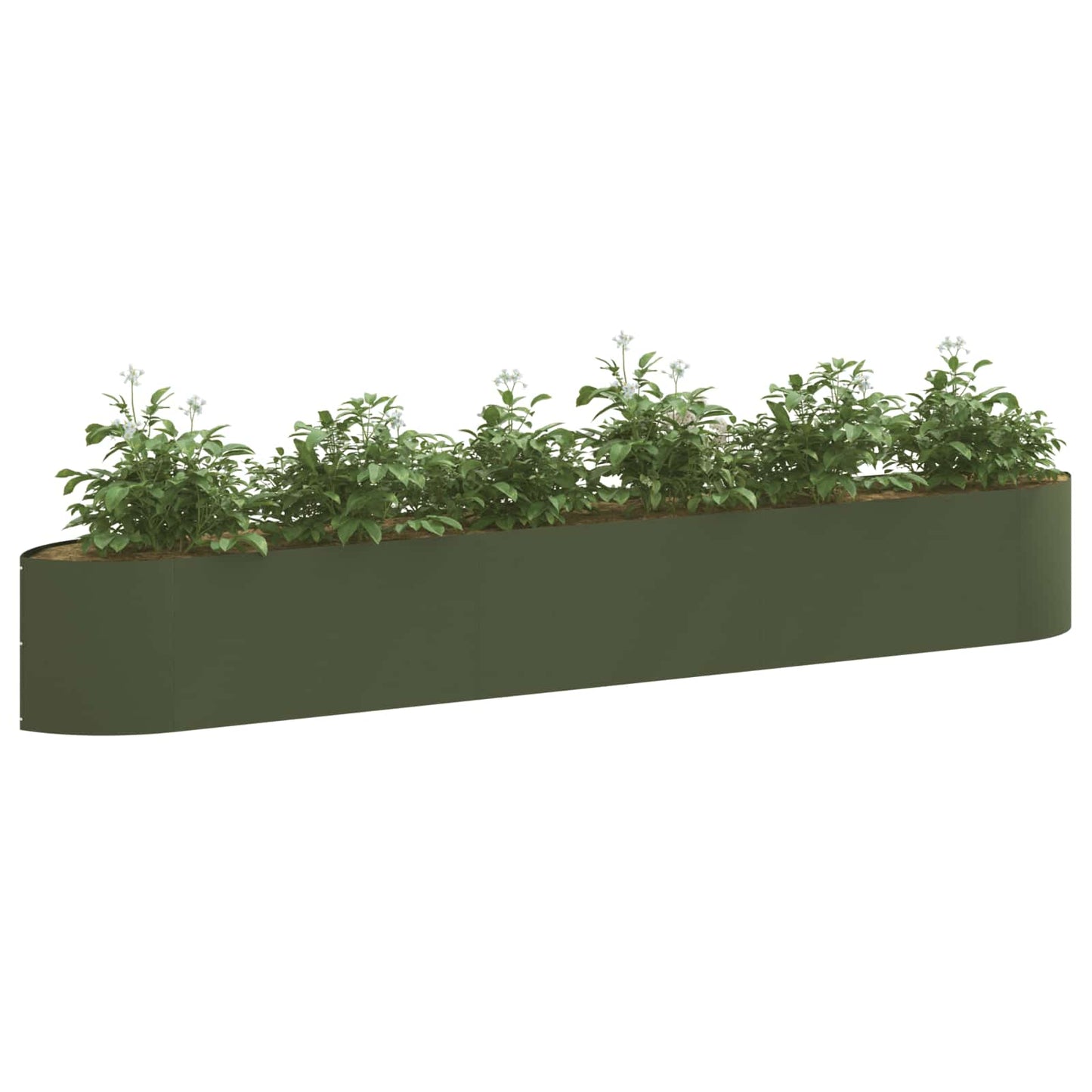 Verhoogd Tuinbed Olijfgroen 300 x 40 x 40 cm Staal
