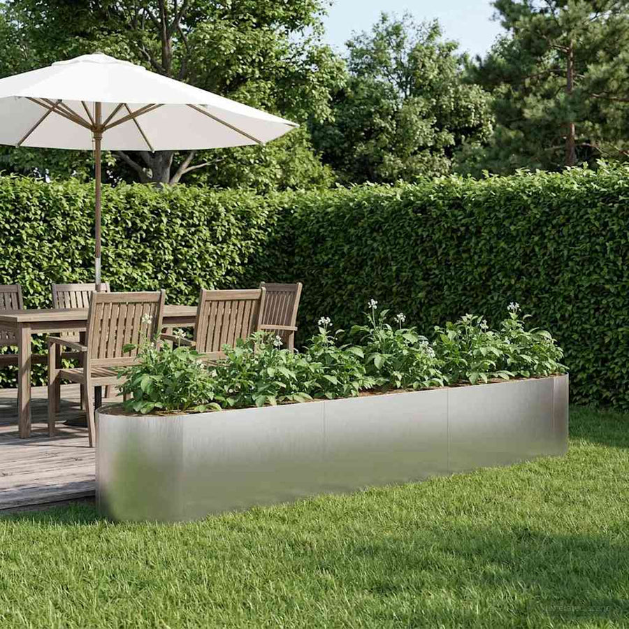 Verhoogd Tuinbed Roestvrij staal 300 x 40 x 40 cm Staal