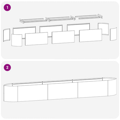 Verhoogd Tuinbed Cortenstaal 300 x 40 x 40 cm Staal