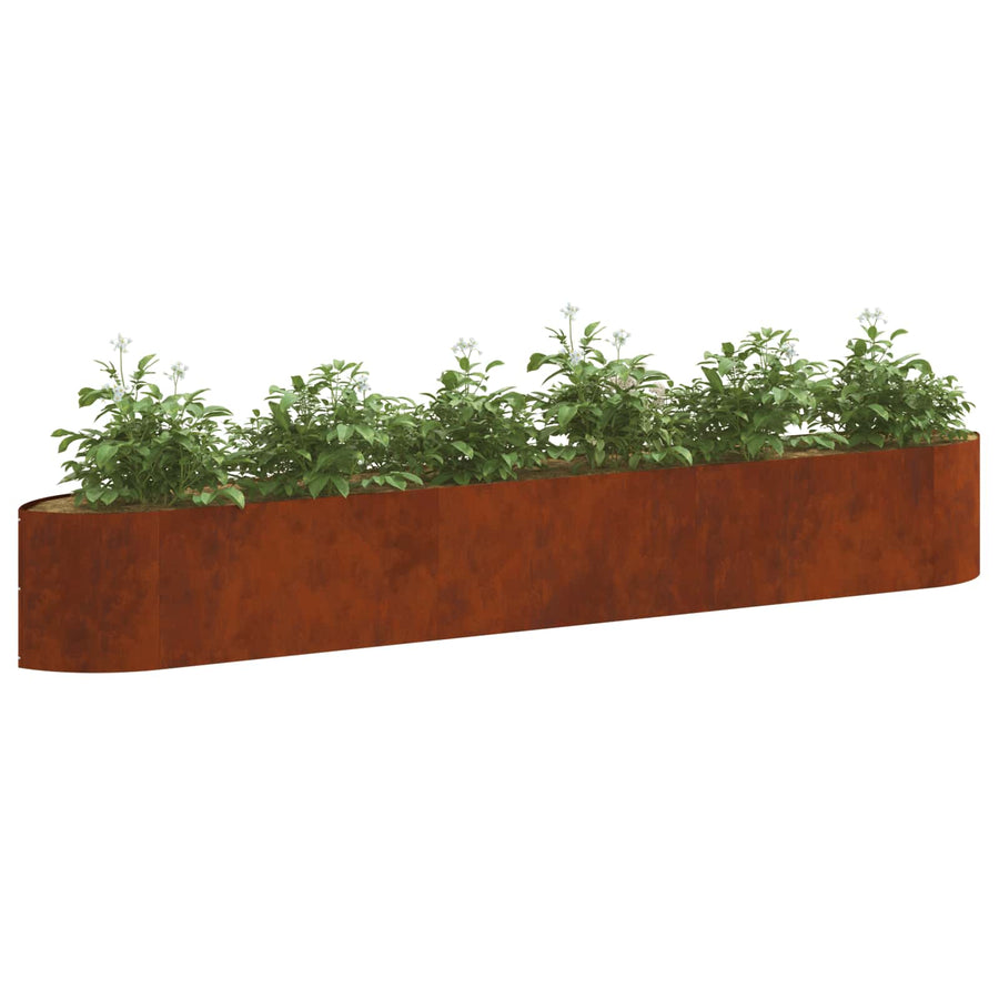 Verhoogd Tuinbed Cortenstaal 300 x 40 x 40 cm Staal
