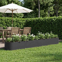 Verhoogd Tuinbed Zwart 380 x 40 x 40 cm Staal