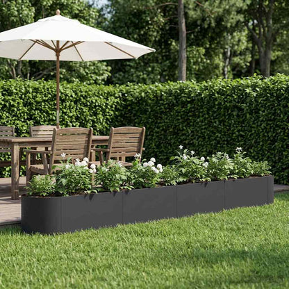 Verhoogd Tuinbed Zwart 380 x 40 x 40 cm Staal