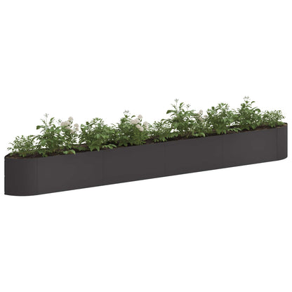 Verhoogd Tuinbed Zwart 380 x 40 x 40 cm Staal