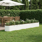 Verhoogd tuinbed 380x40x40 cm staal wit