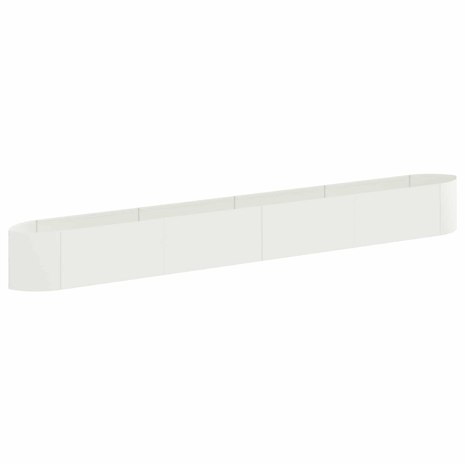 Verhoogd Tuinbed Wit 380 x 40 x 40 cm Staal