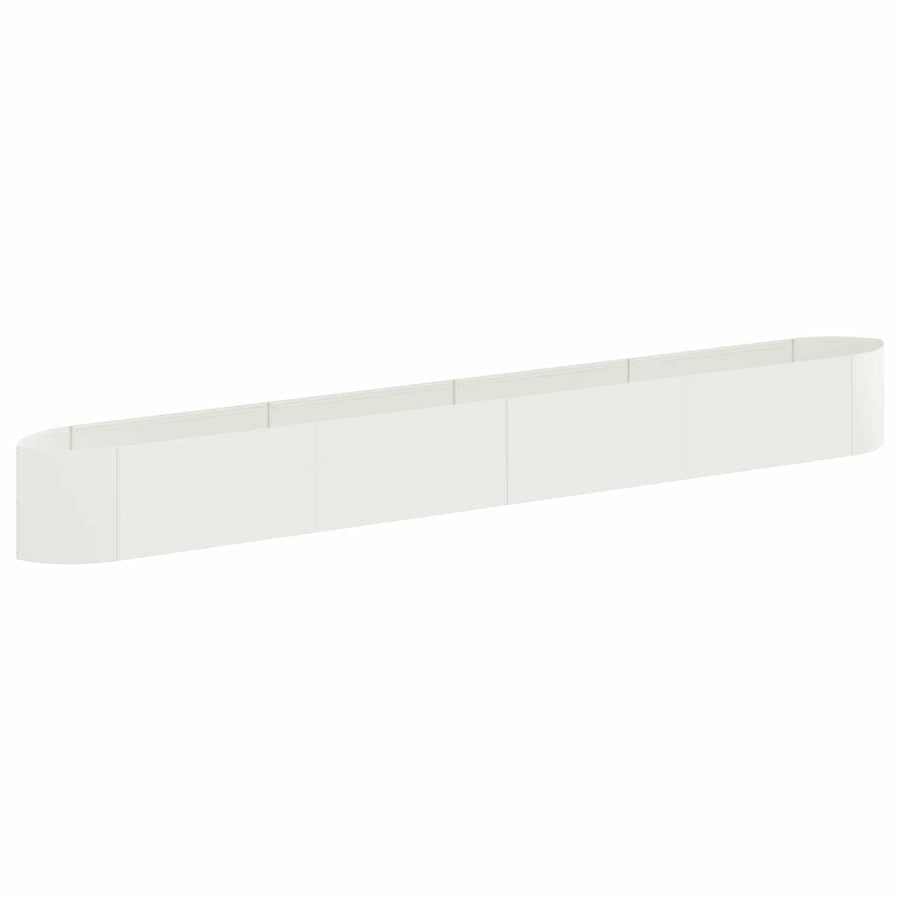 Verhoogd Tuinbed Wit 380 x 40 x 40 cm Staal