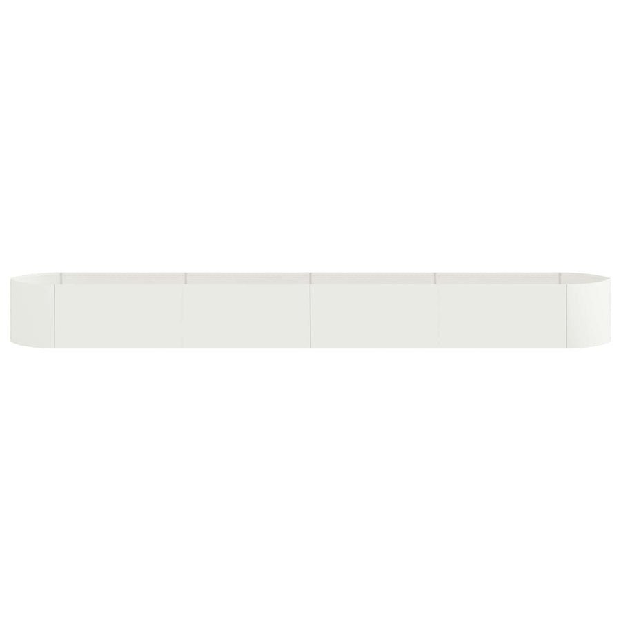 Verhoogd Tuinbed Wit 380 x 40 x 40 cm Staal