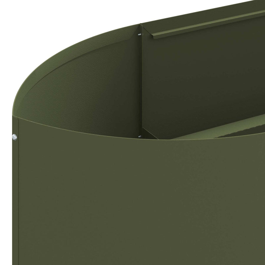 Verhoogd Tuinbed Olijfgroen 380 x 40 x 40 cm Staal
