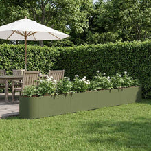 Verhoogd Tuinbed Olijfgroen 380 x 40 x 40 cm Staal