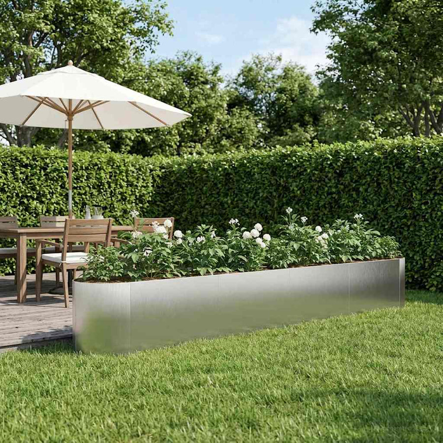 Verhoogd Tuinbed Roestvrij staal 380 x 40 x 40 cm Staal